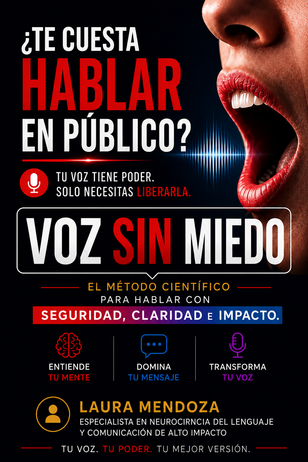 Portada del libro Voz Sin Miedo de Laura Mendoza